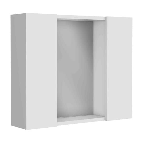 5.40 in. W x 23.60 in. D x 19.50 in. H Bathroom Storage Wall Cabinet in White