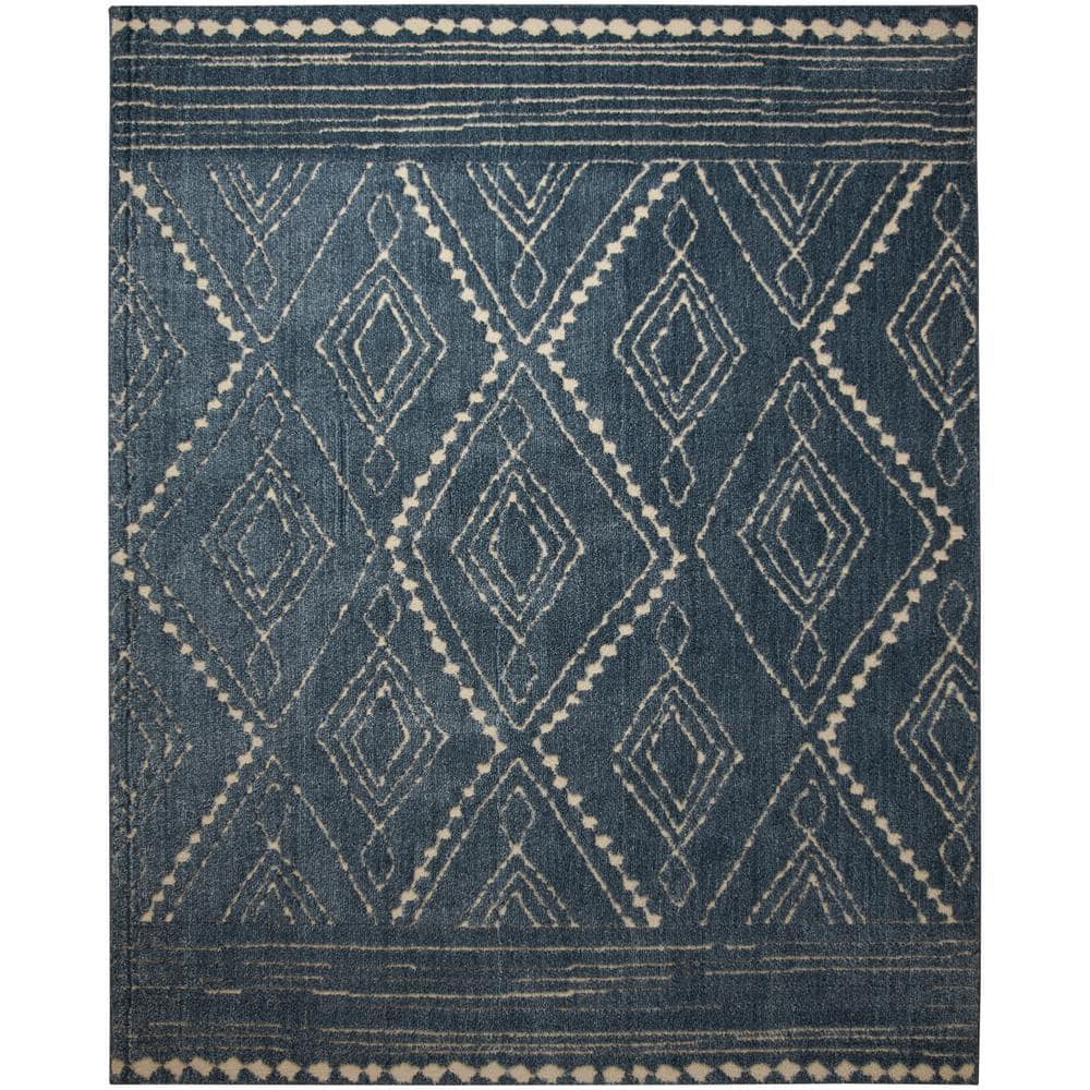 Mohawk Home Vado Blue 8 ft. x 10 ft. Geometric Area Rug 649821 The