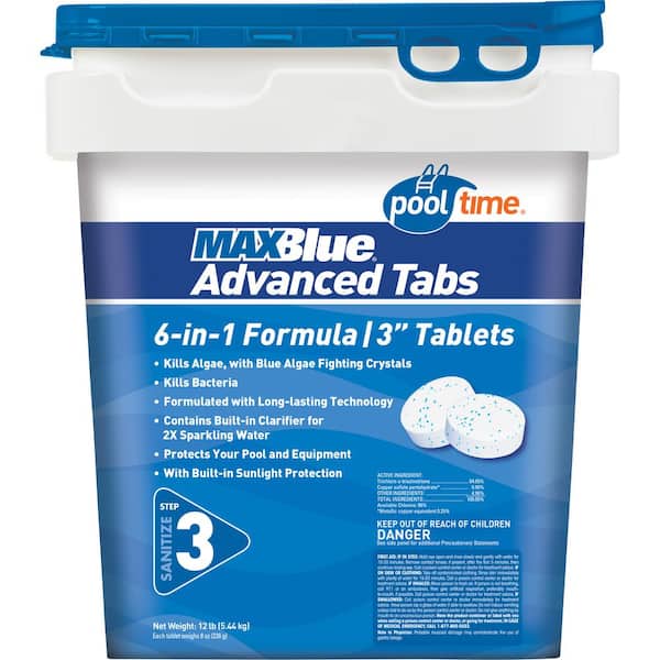 Pool Time MAX Blue 12 lbs. 3 in. Tablets Chlorinating