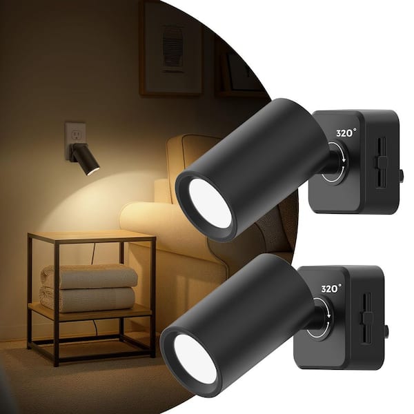 YANSUN LED Night Lights Plug into Wall, 2-Pack Indoor Dimmable