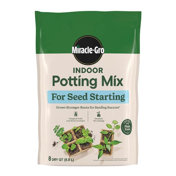 Indoor Potting Mix for Seed Starting 8 qt. Soil For Vegetable, Flower, and Herb Seeds and Cuttings