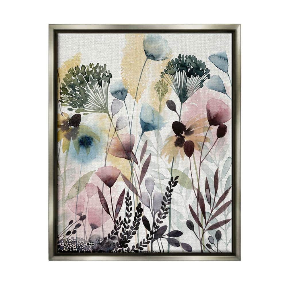 The Stupell Home Decor Collection Wild Florals Opaque Layers Soft