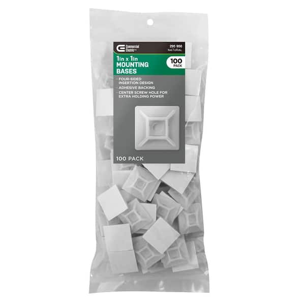 1 in. Mounting Base, Natural (100-Pack)