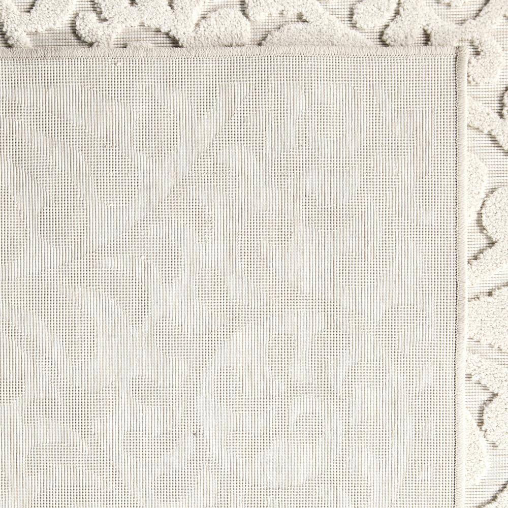 Natural Floral Rectangular Synthetic Indoor/Outdoor Rug