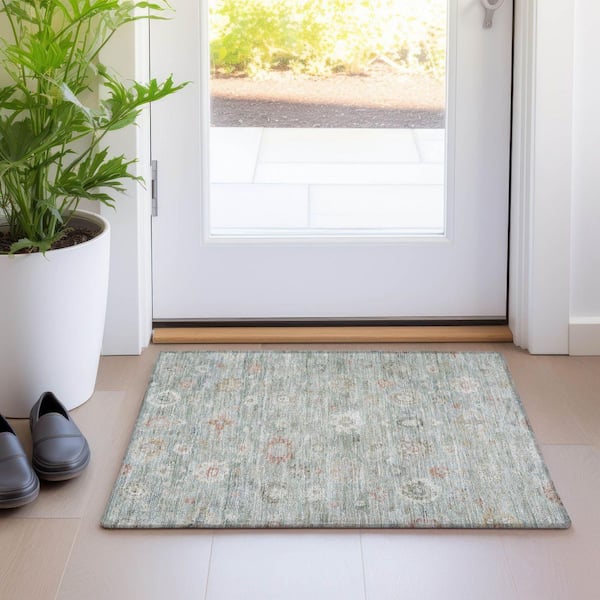 Chantille Machine Washable Indoor/Outdoor Abstract ACN1770 Sage 2 ft. x 3 ft. Accent Rug