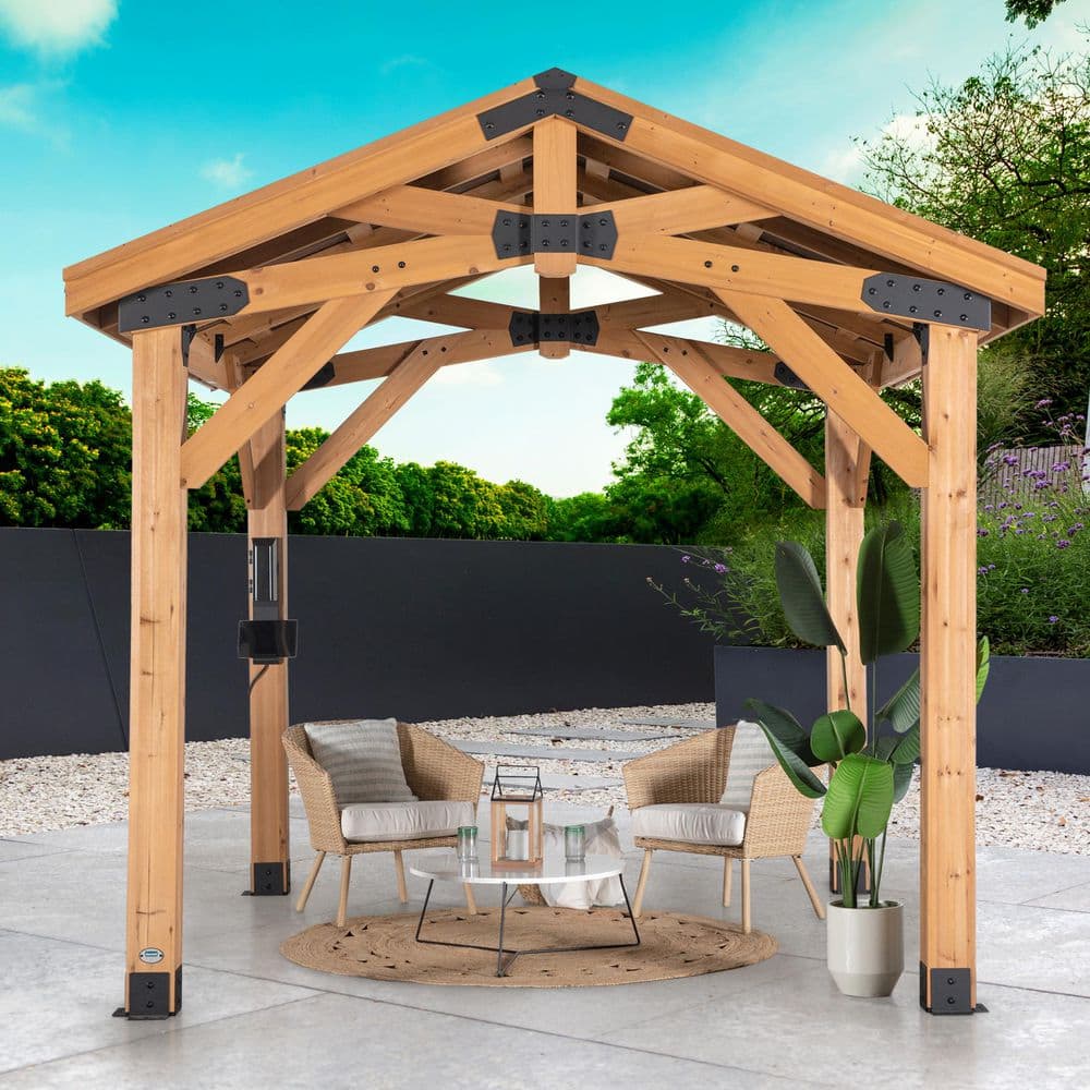 Norwood Cedar and Steel 10x10 Outdoor Gazebo