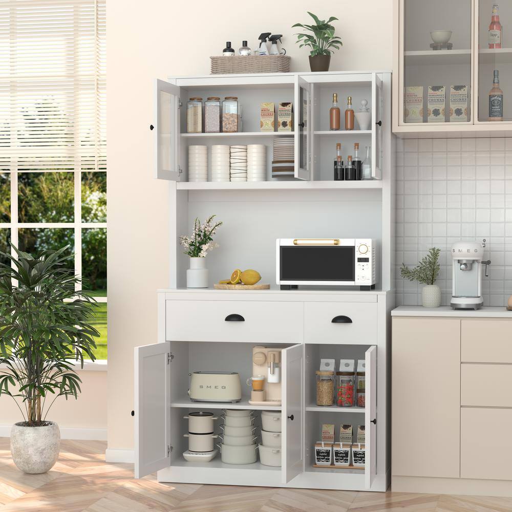 VEIKOUS Kitchen Pantry Organizers with Adjustable Shelves, Buffet