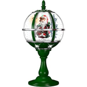 GERSON INTERNATIONAL 7.5 in. H B/O Lighted Spinning Water Globe