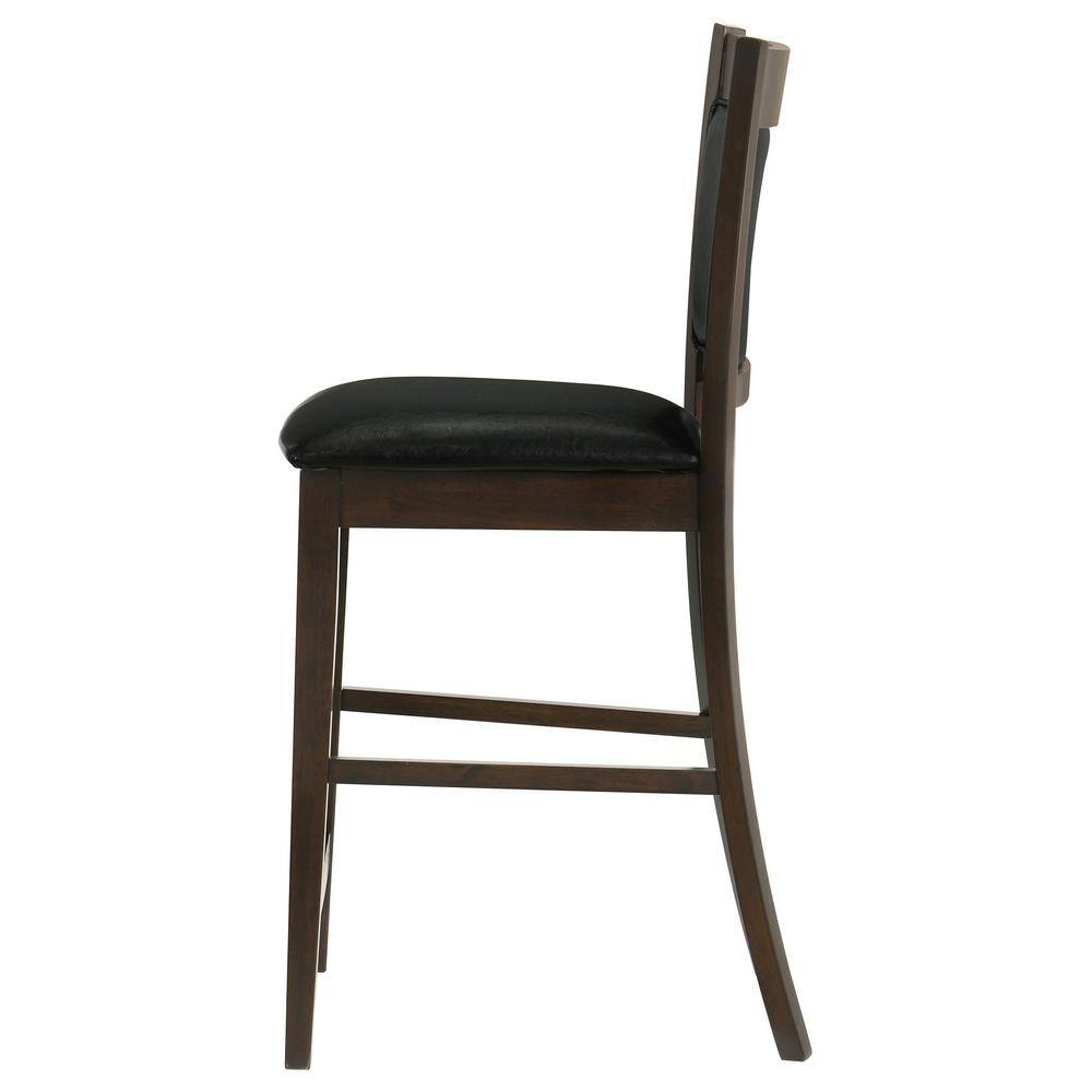 Espresso Black Leatherette 39.75" Transitional Counter Stool