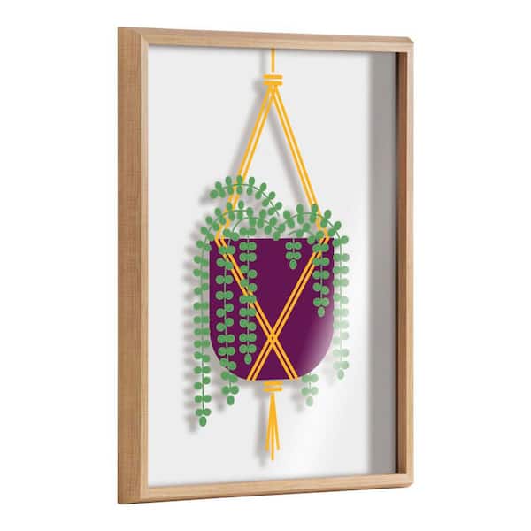 Blake Hanging Plant by Amber Leaders Designs Framed Art Print 24 in. x 18 in.