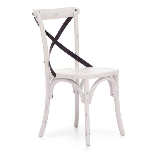 ZUO Union White Square Chair (Set of 2)