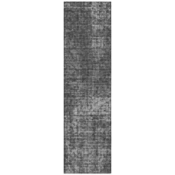 Chantille Machine Washable Indoor/Outdoor Abstract ACN2856 Gray 2 ft. x 7 ft. Runner Rug