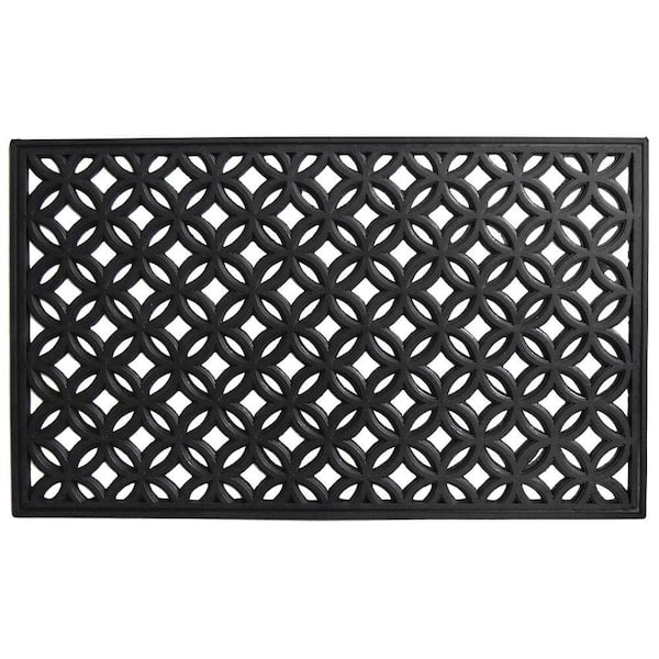24 in. x 36 in. Circles Rubber Door Mat
