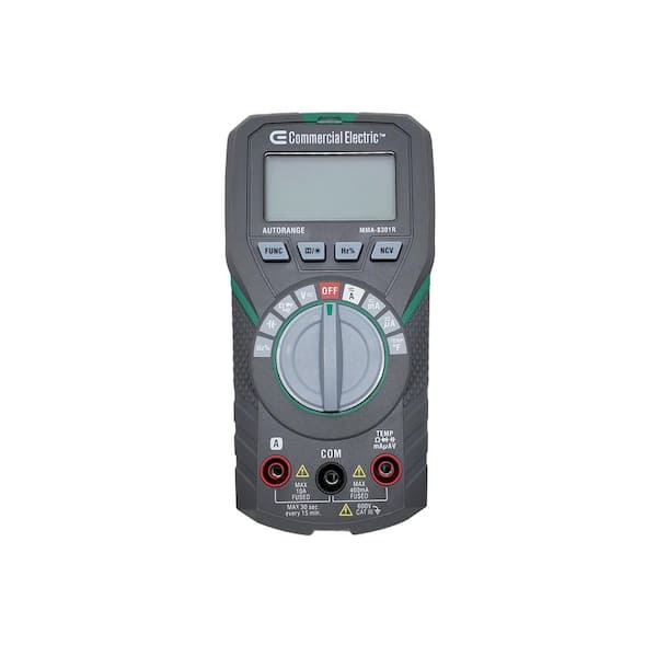 Commercial Electric Auto Ranging Multimeter 600V