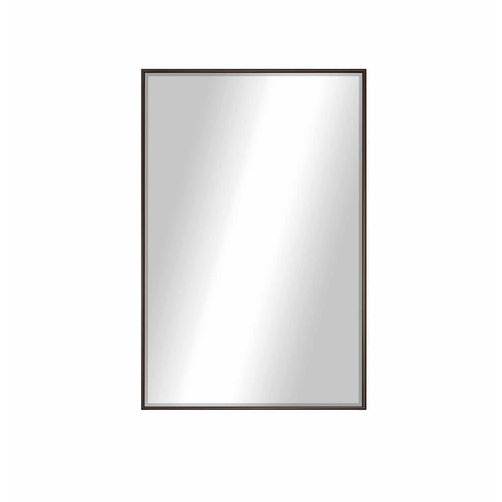 24 in. W x 30 in. H Framed Rectangular Beveled Edge Bathroom Vanity Mirror 