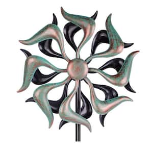 Metal Wind Spinner, Kinetic Wind Sculptures & Spinners, Decorative Pinwheels Double Windmill for Yard, Garden Decor