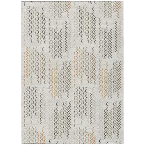 Chantille Machine Washable Indoor/Outdoor Abstract ACN2980 Ivory 10 ft. x 14 ft. Area Rug