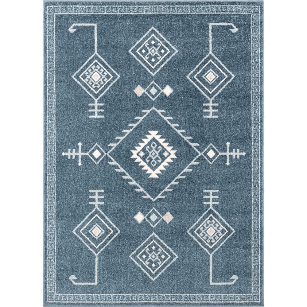 Quick-Drying Woven Knot Waterhog Doormat - Blue