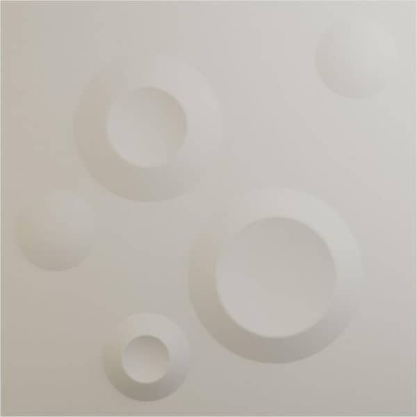 Cole Satin Blossom White 1/3 in. x 1 ft. x 1 ft. White PVC Decorative Wall Paneling 1-Pack