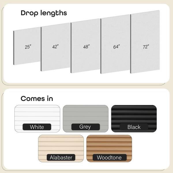 Cordless Mini Blinds, 1"" Vinyl Slats, Light Filtering, Standard Sizes