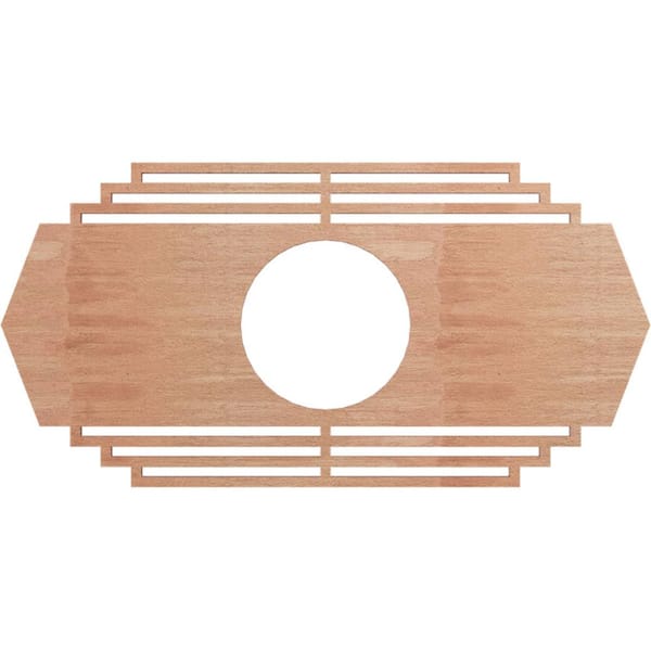 Ekena Millwork 0.375 in. x 4.25 in. x 8 in. Wood Medallion Moulding