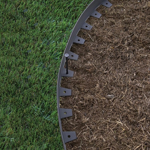 Vigoro 100 ft. x 3 in. Black Plastic Landscape No-Dig Edging Tall