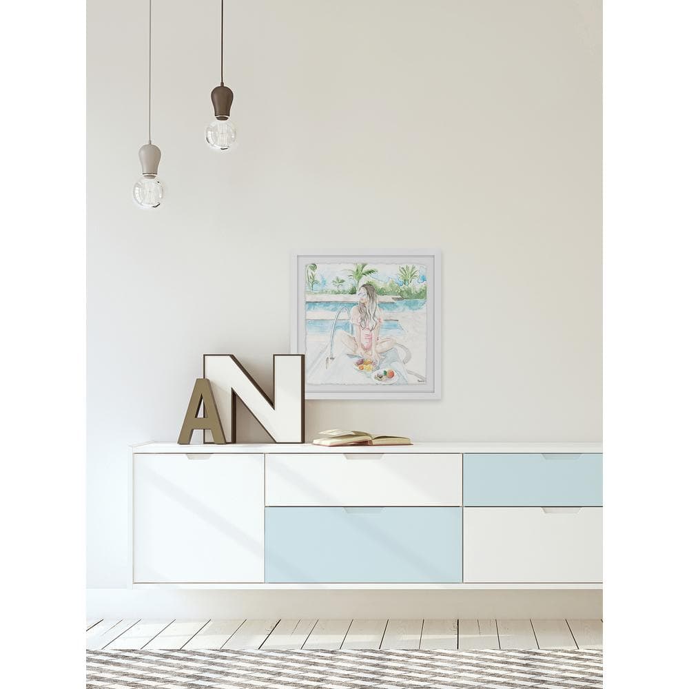 18 in. H x 18 in. W Snacks by the Pool by Parvez Taj Framed Wall Art