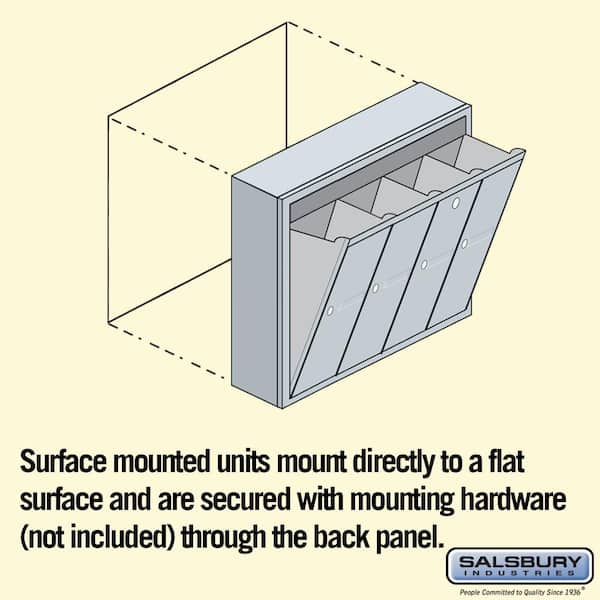 Salsbury Industries Aluminum Surface-Mounted USPS Access Vertical 