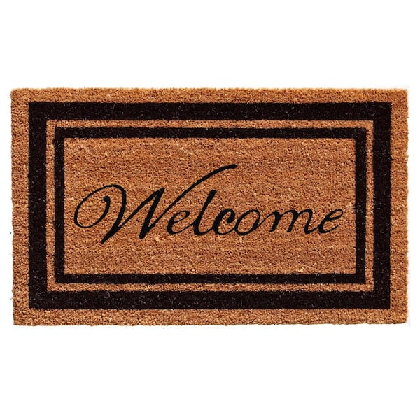 Calloway Mills Black Border Welcome Doormat 36" x 72"