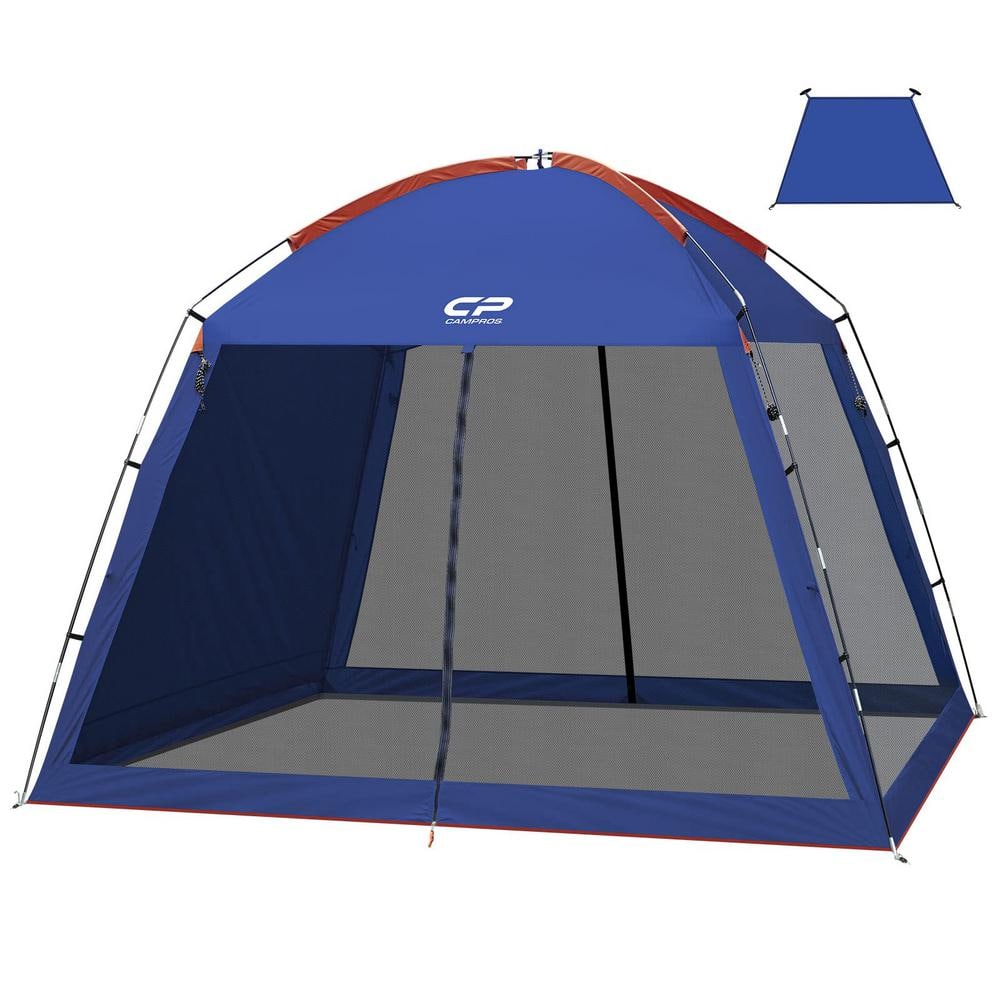 Zeus & Ruta Outdoor 10 ft. x 10 ft. x 86 in. 3Person Navy Blue Fabric
