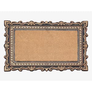A1HC Carson Bronze/Beige 24 in. x 36 in. Rubber and Coir Heavy Duty, Easy to Clean Outdoor Doormat