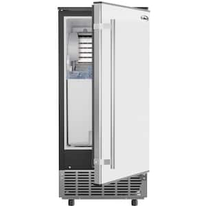 Costway 15 in. 80 lb. Built-In Ice Maker Freestanding 24H Timer Under-counter  Ice Maker Machine with Drain Pump in Silver GHM0538 - The Home Depot