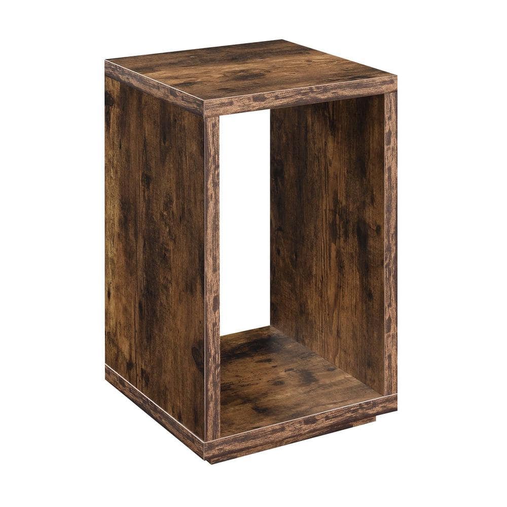 Northfield 24" Barnwood Rectangular Wood End Table with Shelf