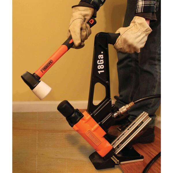 Freeman Pneumatic 18 Gauge 1 3 4 In L Cleat Flooring Nailer Pf18glcn The Home Depot Freeman Pneumatic 18 Gauge 1 3 4 In L, Bamboo Floor Nailer Kit