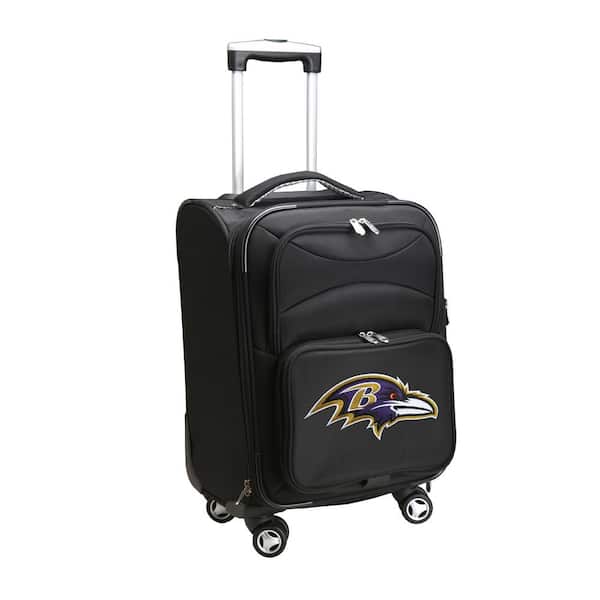 Denco NFL Baltimore Ravens 21 in. Black Carry-On Spinner Softside Suitcase