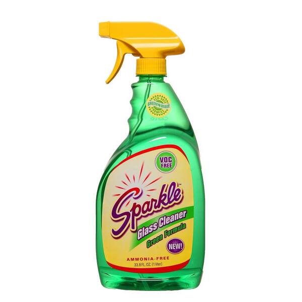 Sparkle 33.8 oz. Spray Bottle Green Formula V.O.C. Free Glass Cleaner