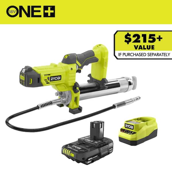 ONE+ 18V Cordless Grease Gun with 2.0 Ah Battery and Charger