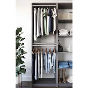 14 in. W D x 25.375 in. W x 84 in. H Storm Double Hanging Tower Wood Closet System