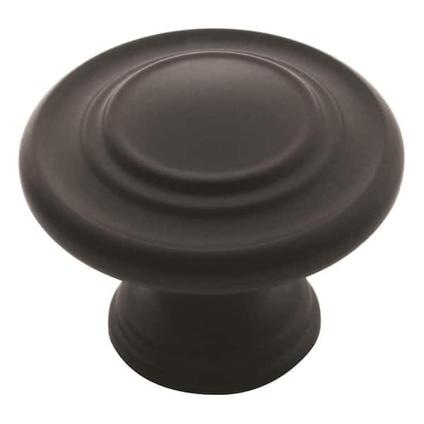 Amerock 10-Pack Inspirations 1 5/16 in.  33mm  Classic Matte Black Round Cabinet Knobs