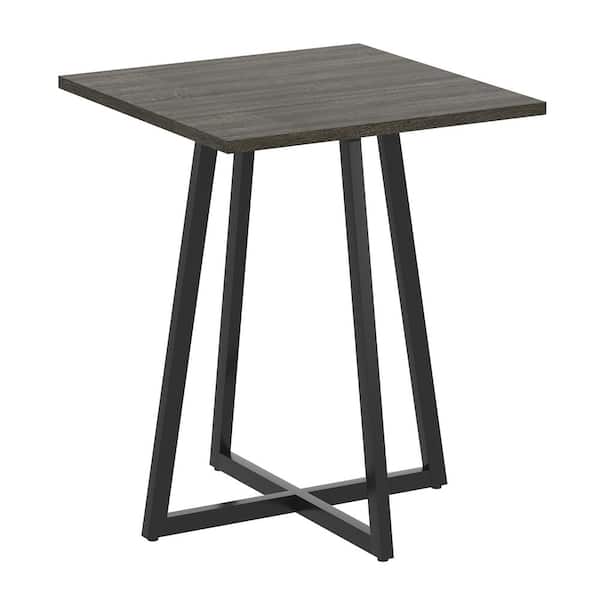 Safdie & Co. Accent Table 15.5L Square Dark Grey Black Metal