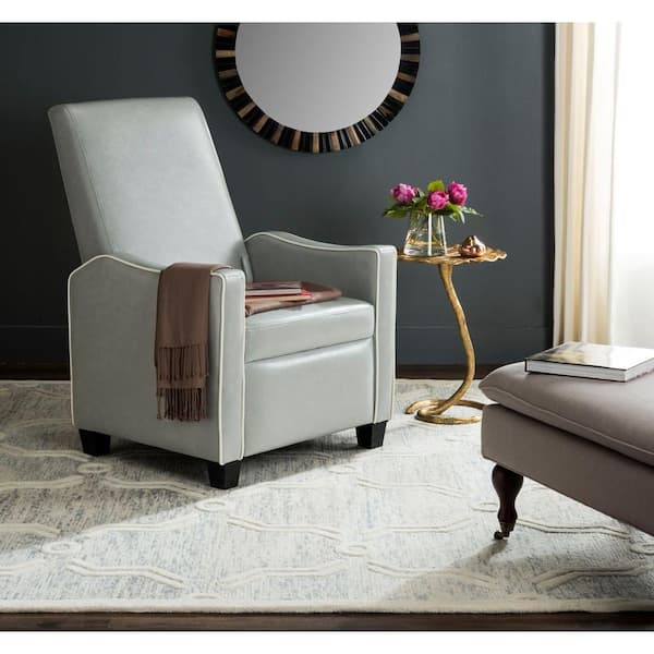 Safavieh Holden Grey/White Bicast Leather Recliner