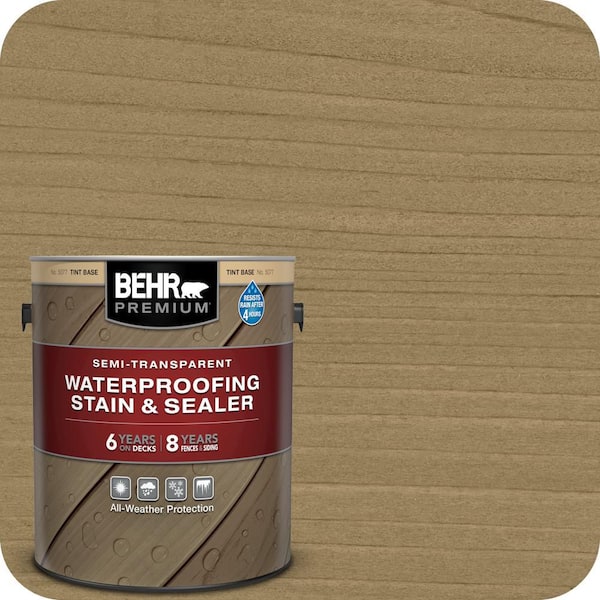1 gal. #ST-145 Desert Sand Semi-Transparent Waterproofing Exterior Wood Stain and Sealer