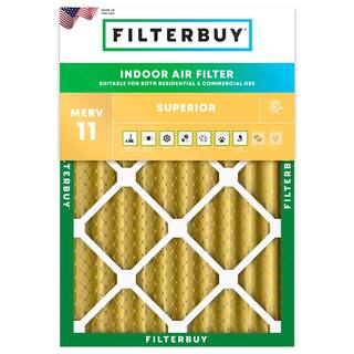 Filterbuy Filtri Aria MERV 11 Allergen Defense – 4 Pezzi, 34,3 X 62,2 X 1,9 Cm Per Forno E HVAC