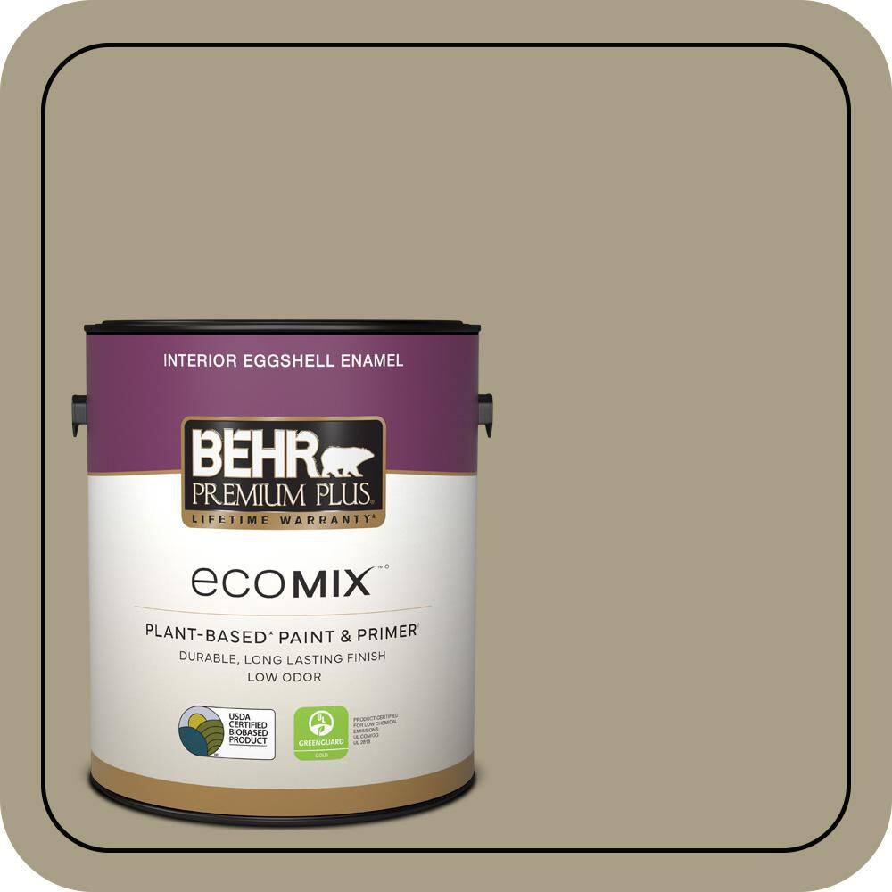 1 gal. #N340-4 Tent Green Eggshell Enamel EcoMix Plant-Based Interior Paint & Primer price history on PriceWatchPro
