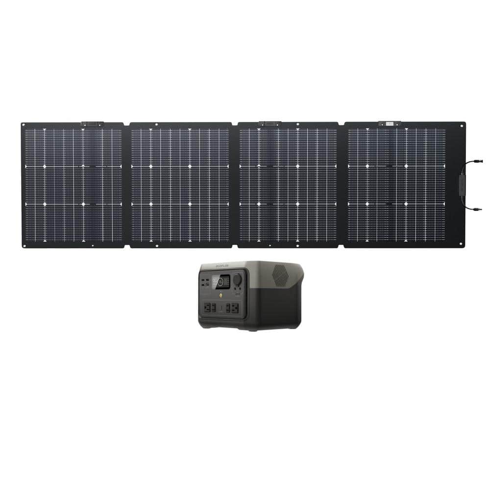 EcoFlow 500W Output/1000W Peak Solar Generator RIVER 2 Max