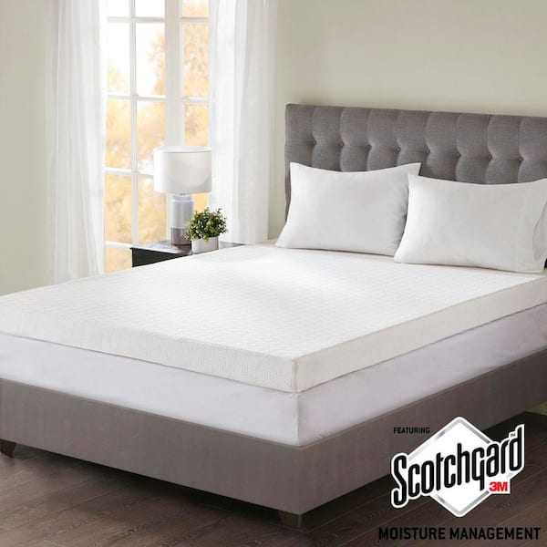 4 in. Gel Memory Foam with 3M Cover Queen Mattress Topper