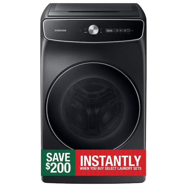 Samsung 6 cu. ft. Smart High-Efficiency Front Load Washer with Super Speed in Brushed Black