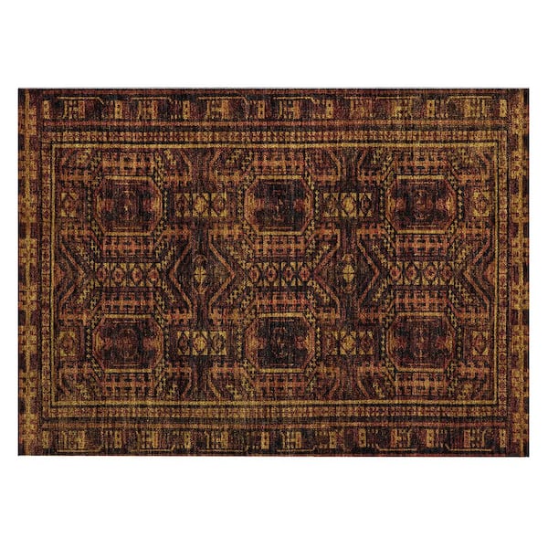 Chantille Machine Washable Indoor/Outdoor Abstract ACN1920 Paprika 2 ft. x 3 ft. Accent Rug