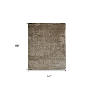 4 x 6 Taupe Solid Color Area Rug