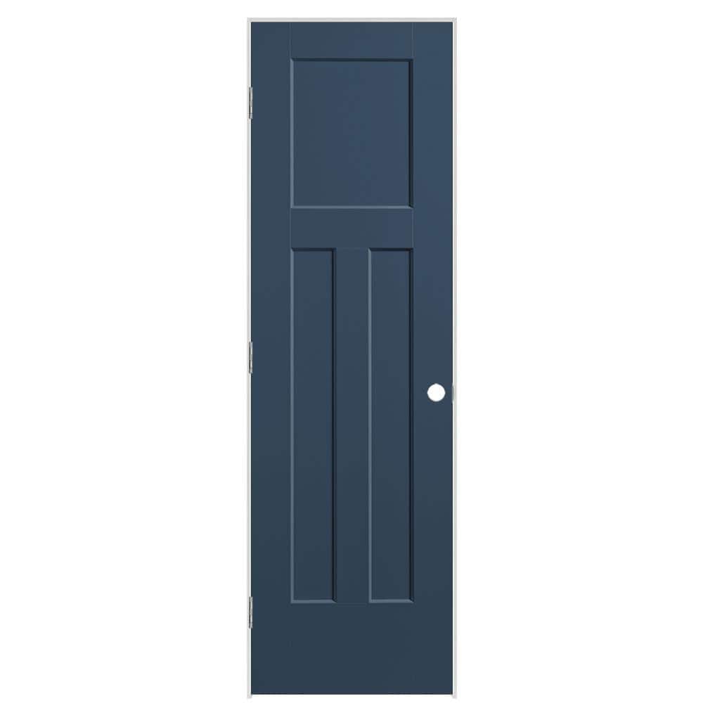 24 in. x 80 in. 3-Panel Winslow Right-Hand Hollow Core Night Tide Molded Composite Single Prehung Interior Door price history on PriceWatchPro